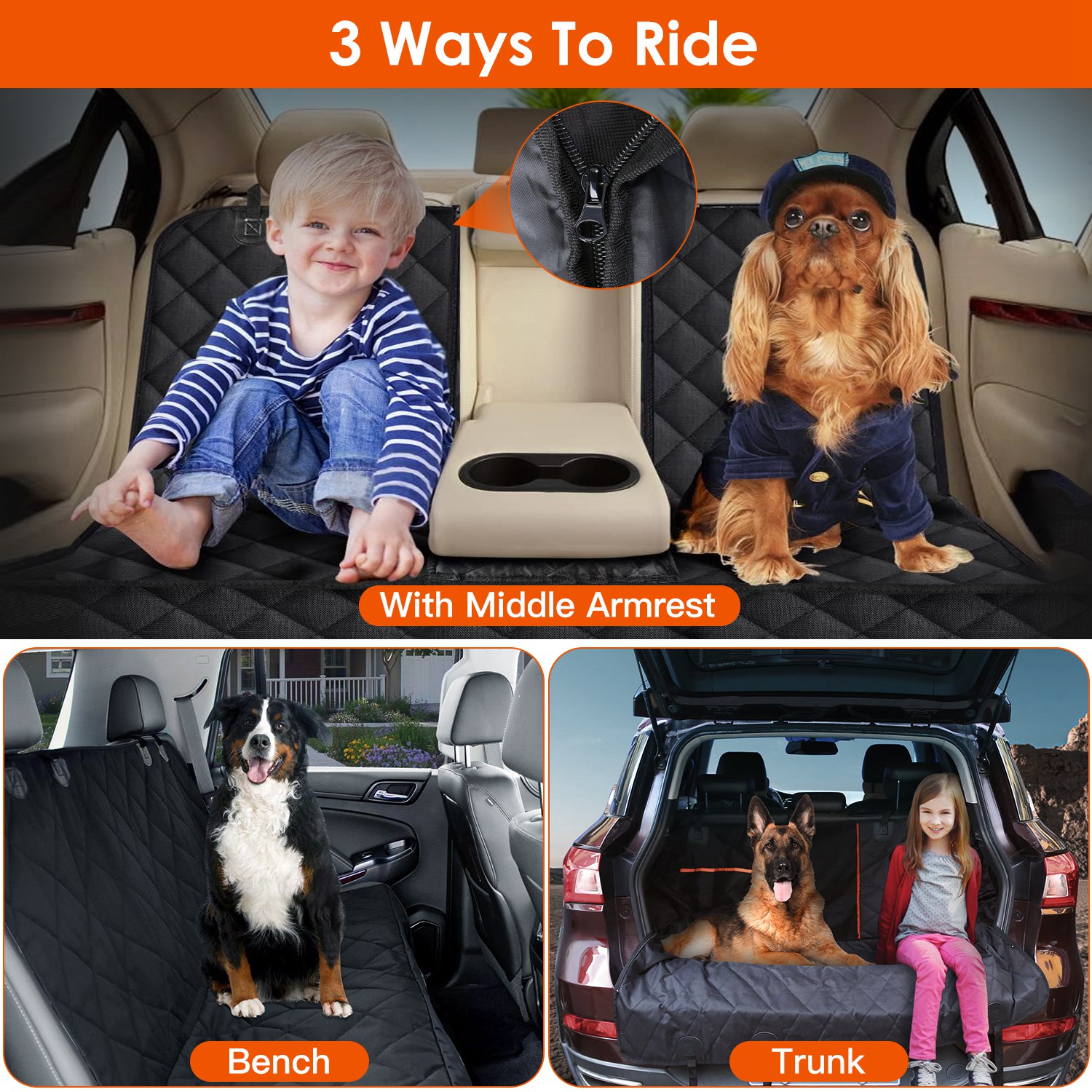 Coprisedile Auto Impermeabile per Cani - immagine 3