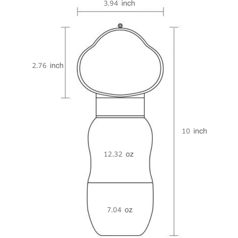 Dispenser Acqua Portatile per Cani da Passeggio - immagine 2