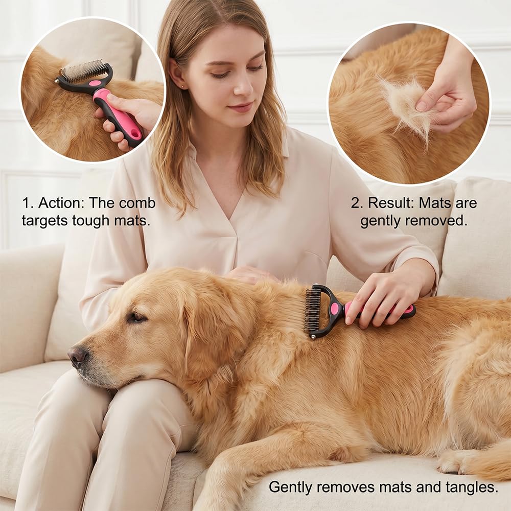 Spazzola Sottopelo per Cani e Gatti Antinodo - immagine 2